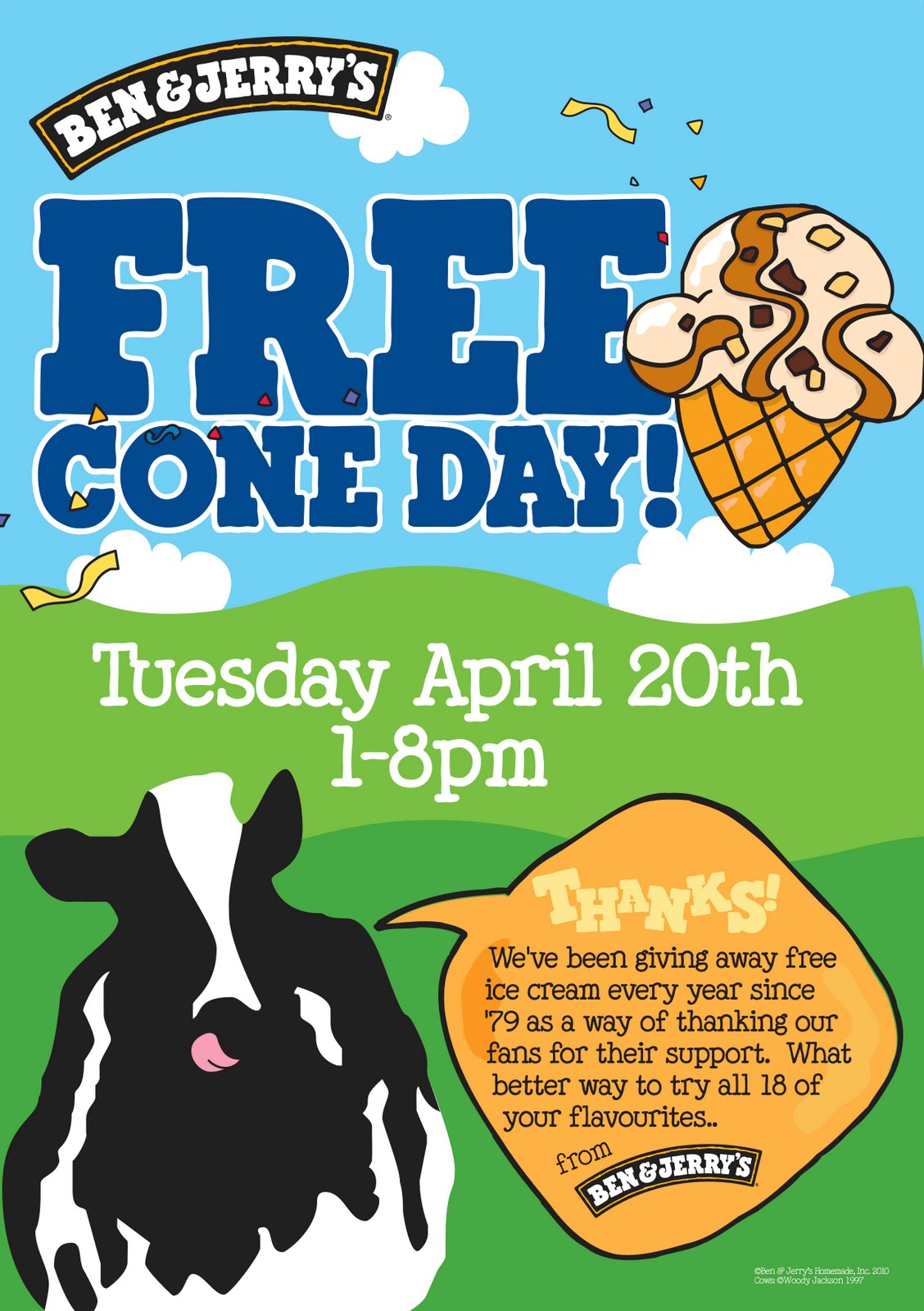 KayB's Cakes Ben and Jerry's Free Cone Day!